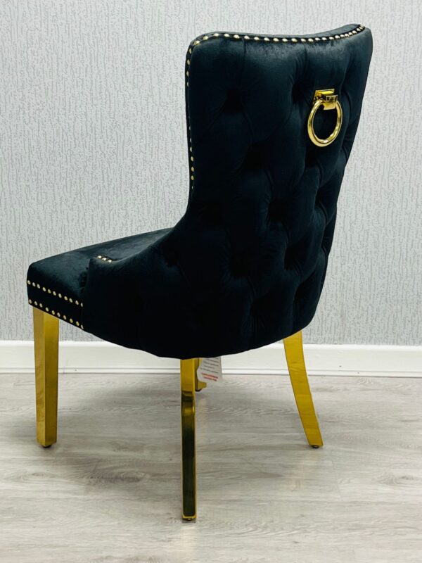 Victoria Black Ring Knocker Chair - Image 3