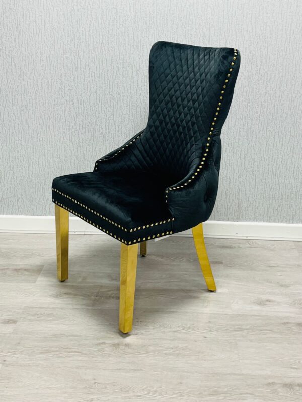Victoria Black Ring Knocker Chair - Image 4