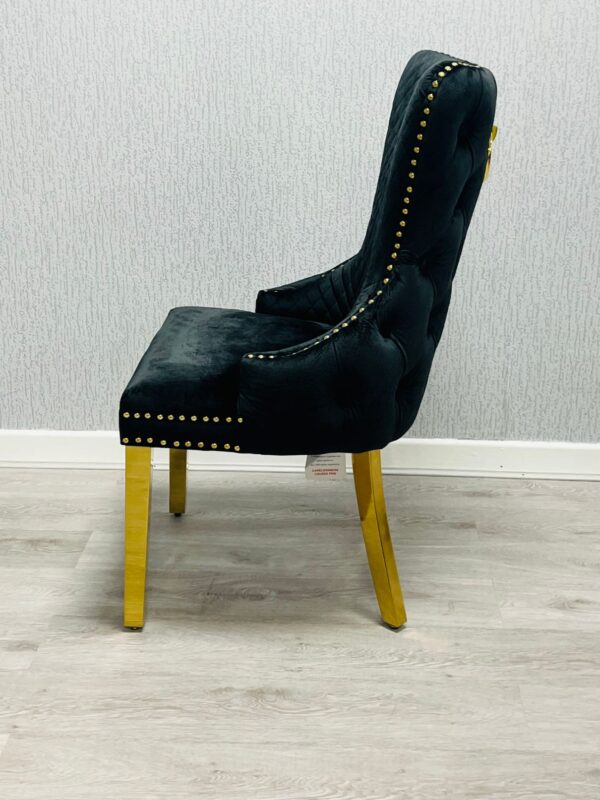 Victoria Black Ring Knocker Chair - Image 5