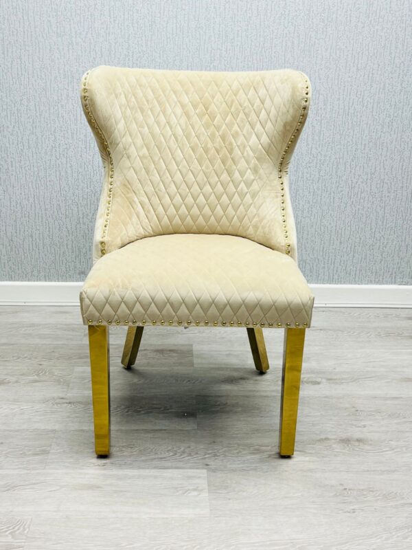 Valentino Mink Gold Velvet Chair - Image 2