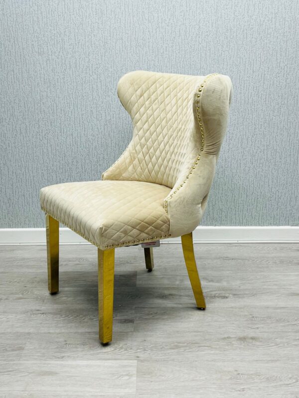 Valentino Mink Gold Velvet Chair - Image 5