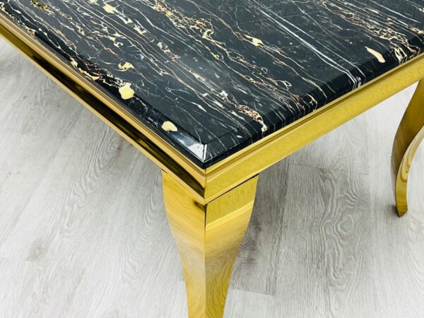 Sofia Black & Gold Marble Coffee Table - Image 2