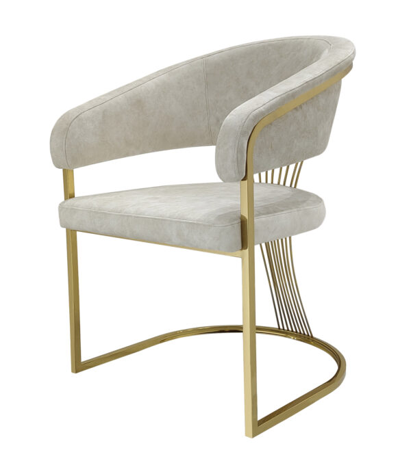 Porado Cream Dining Chair - Image 3