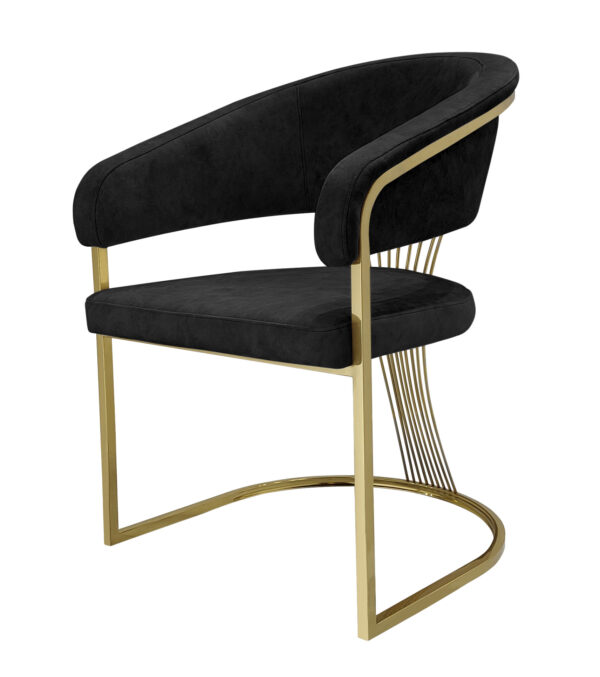 Porado Black Dining Chair - Image 2