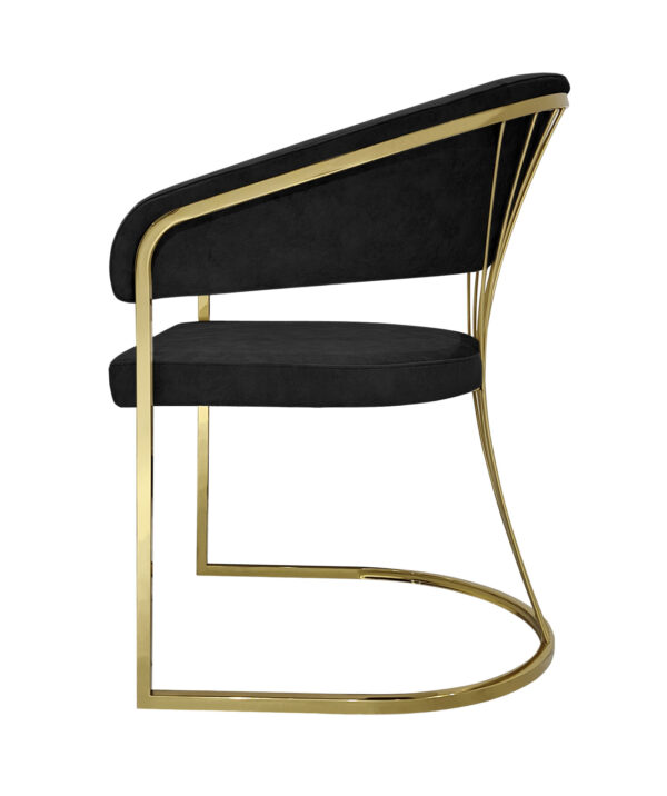 Porado Black Dining Chair - Image 3