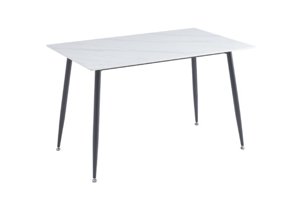 Oxford Ceramic White Dining Table 1.2m & 4 Chairs - Image 3