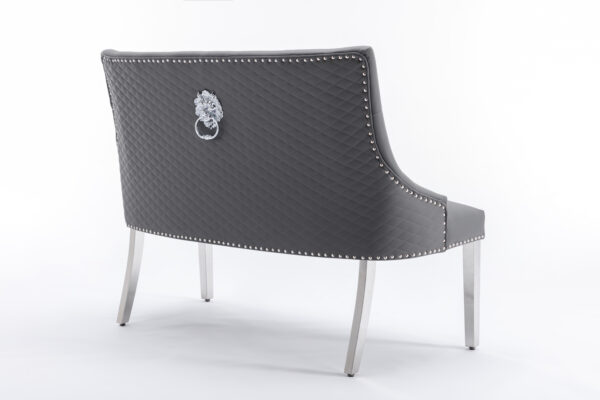 Majestic PU Grey High Back Bench - Image 2