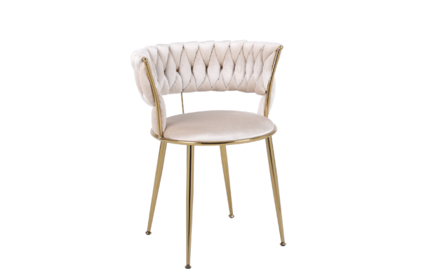 Camelia Cream Gold Dining Chair - Image 6