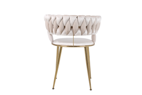 Camelia Cream Gold Dining Chair - Image 3
