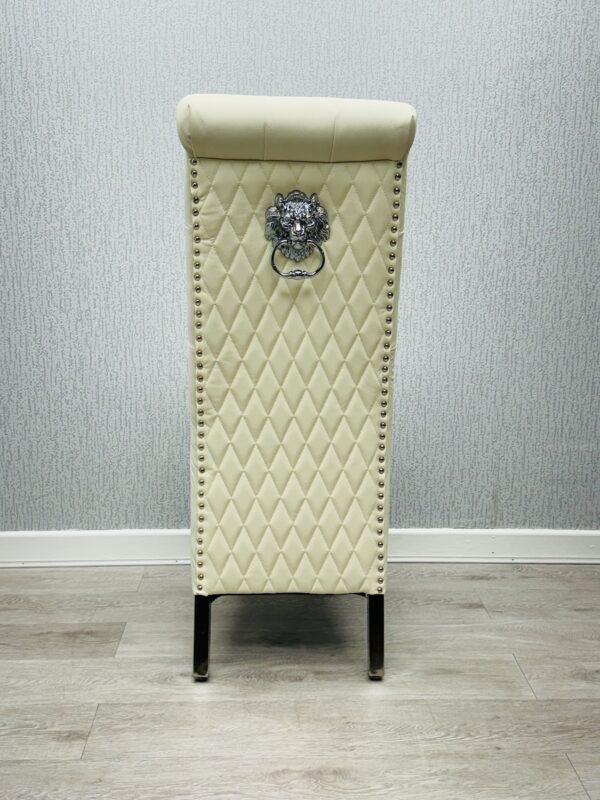 Sofia Cream PU Chair - Image 2