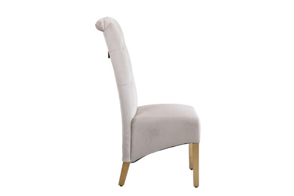 Sofia Cream & Gold Square Knocker Dining Chair - Image 5