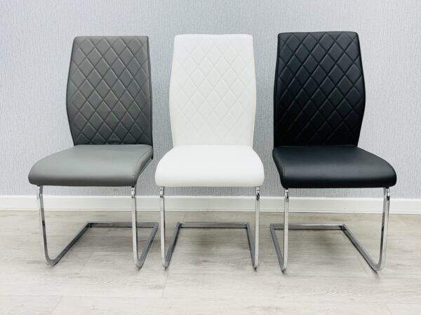 Atlantis Grey PU Dining Chair - Image 2