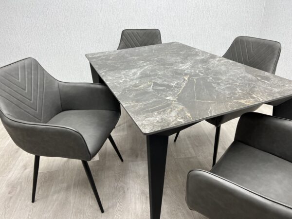 Miami 120cm Black & Gold Ceramic Table Only - Image 5