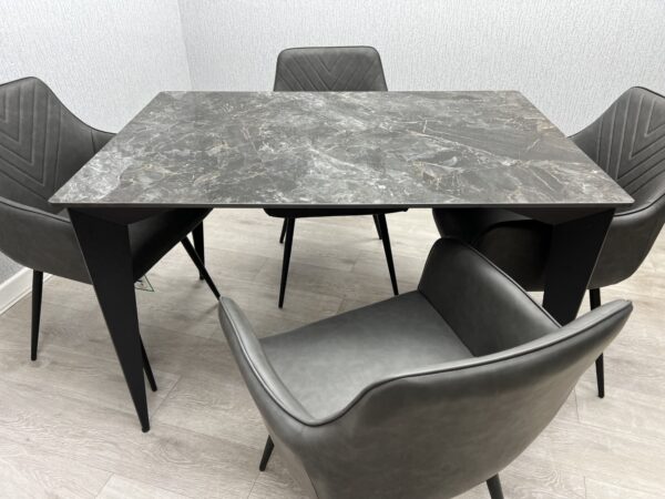Miami 120cm Black & Gold Ceramic Table Only - Image 6