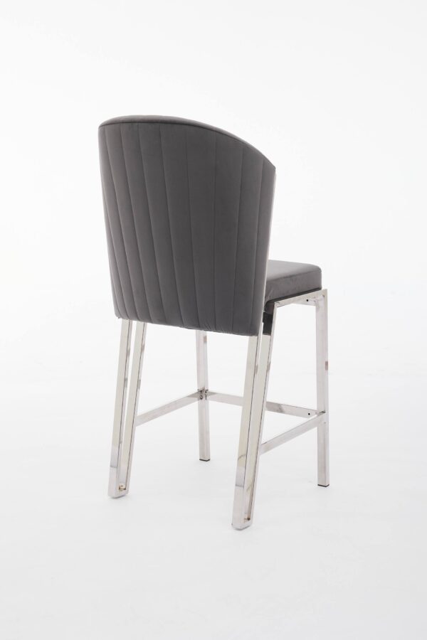 Fabio Grey Silver Breakfast Stools - Image 2