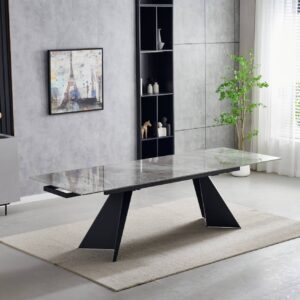 Chicago Extending 160cm to 200cm Grey Ceramic Table