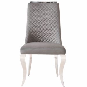 Roxby Grey and Chrome Dining Chair