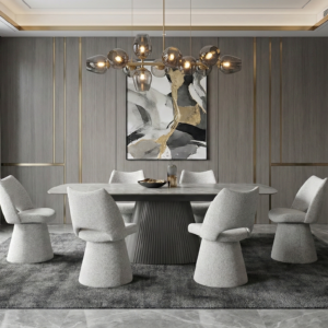Monaco Grey Sintered Stone Dining Table