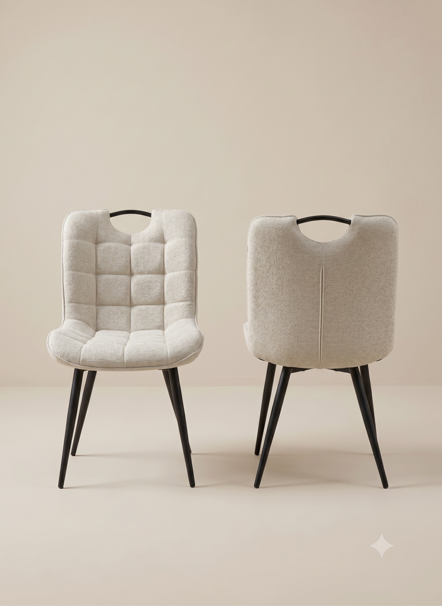 Monza Beige Fabric Dining Chair