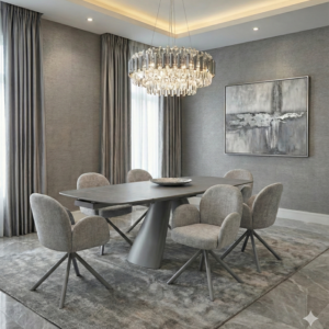 Gstaad Grey Extendable Stone Table