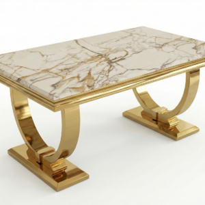 Ariana White and Gold Coffee Table